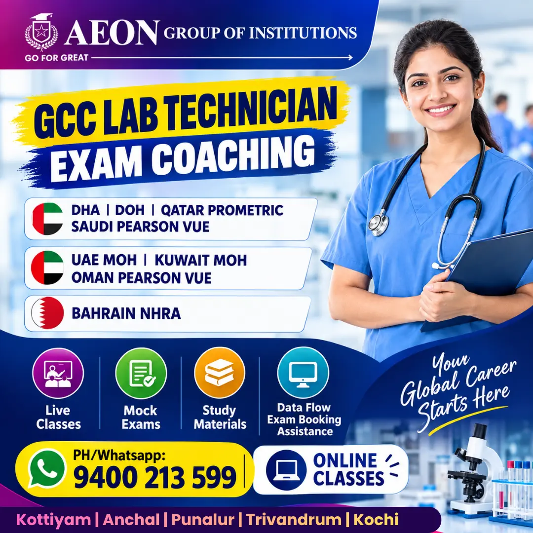 Best GCC Lab Technician Exam Online Coaching Classes at AEON Academy